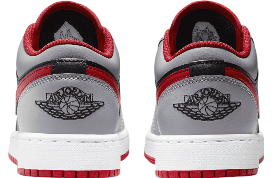 Air Jordan 1 Low GS Black / Cement Grey / Fire Red - Image 6