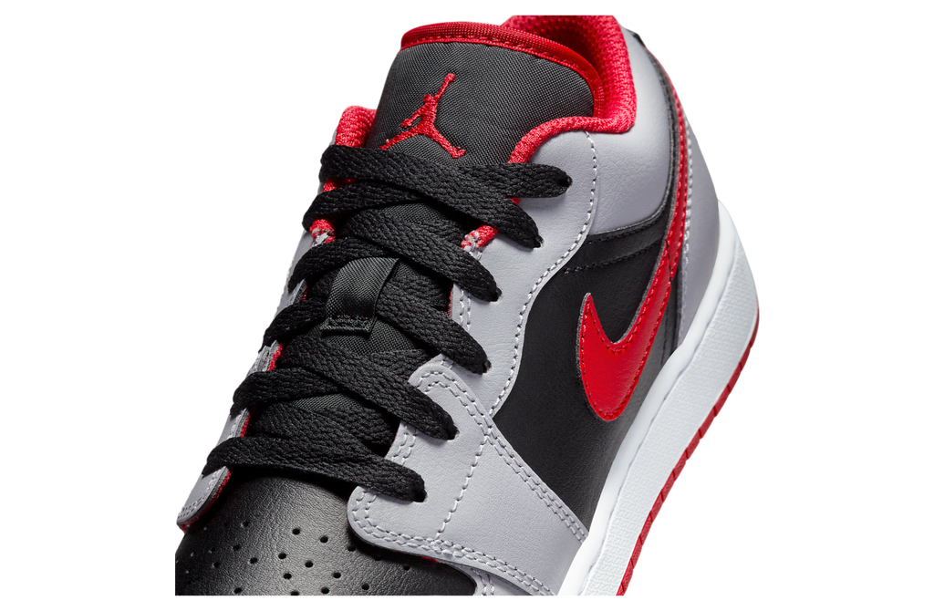 Air Jordan 1 Low GS Black / Cement Grey / Fire Red - Image 7