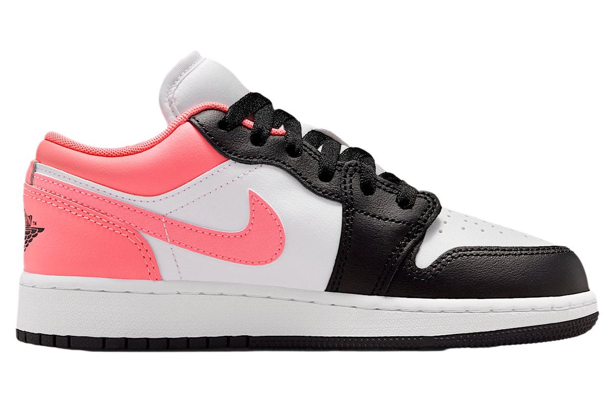 Air Jordan 1 Low GS Black / White / Pink Gaze - Image 3