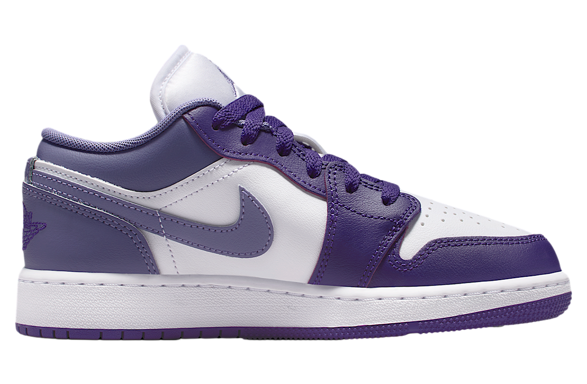 Air Jordan 1 Low GS Court Purple / White - Image 3