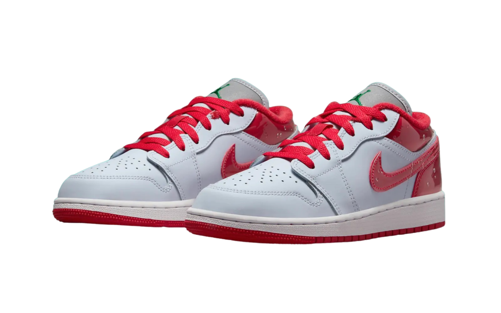 Air Jordan 1 Low GS Football Grey University Red - Image 2