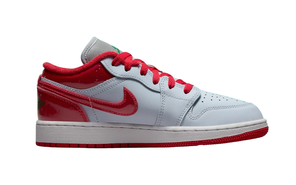 Air Jordan 1 Low GS Football Grey University Red - Image 3