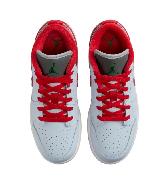 Air Jordan 1 Low GS Football Grey University Red - Image 4