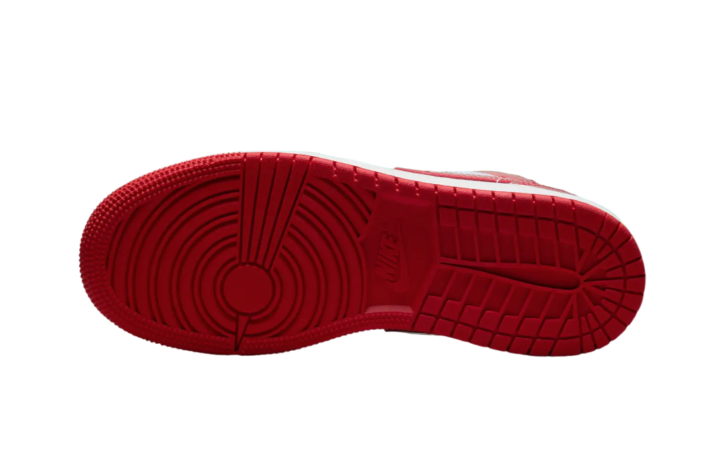 Air Jordan 1 Low GS Football Grey University Red - Image 6