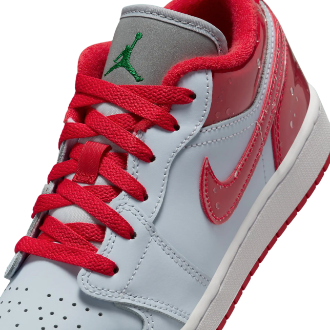 Air Jordan 1 Low GS Football Grey University Red - Image 7