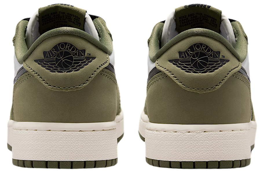 Air Jordan 1 Low GS Medium Olive / Summit White - Image 6