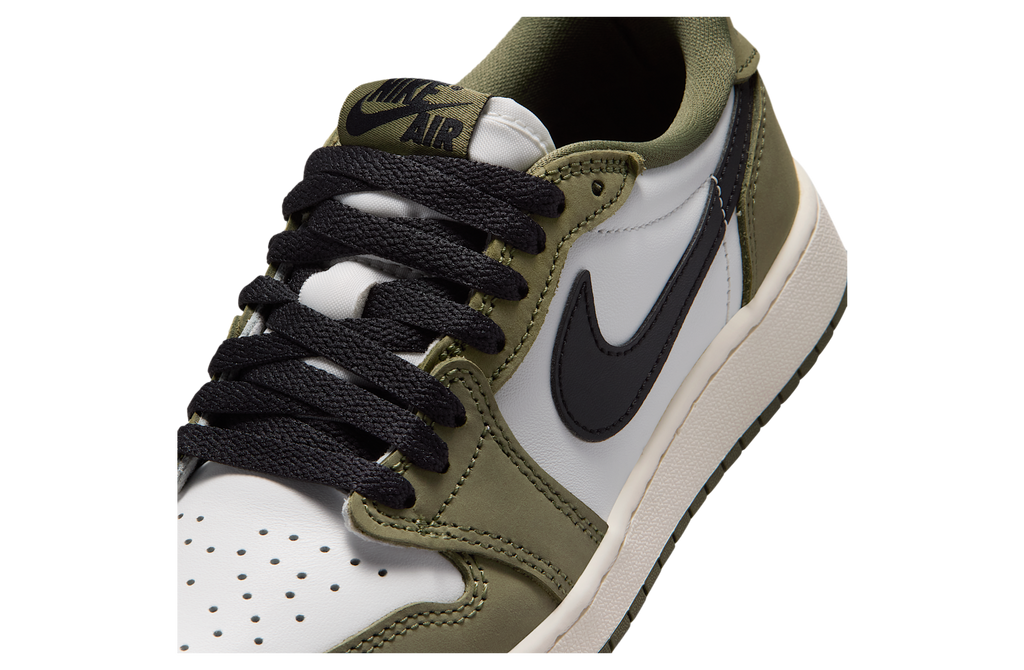 Air Jordan 1 Low GS Medium Olive / Summit White - Image 7