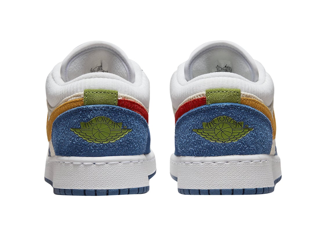 Air Jordan 1 Low GS Mismatched White Blue - Image 5