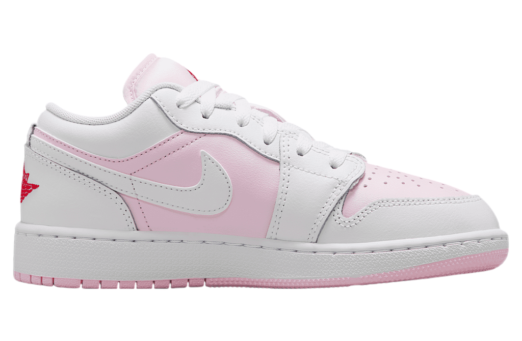 Air Jordan 1 Low GS Pink Foam / Fire Red - Image 3