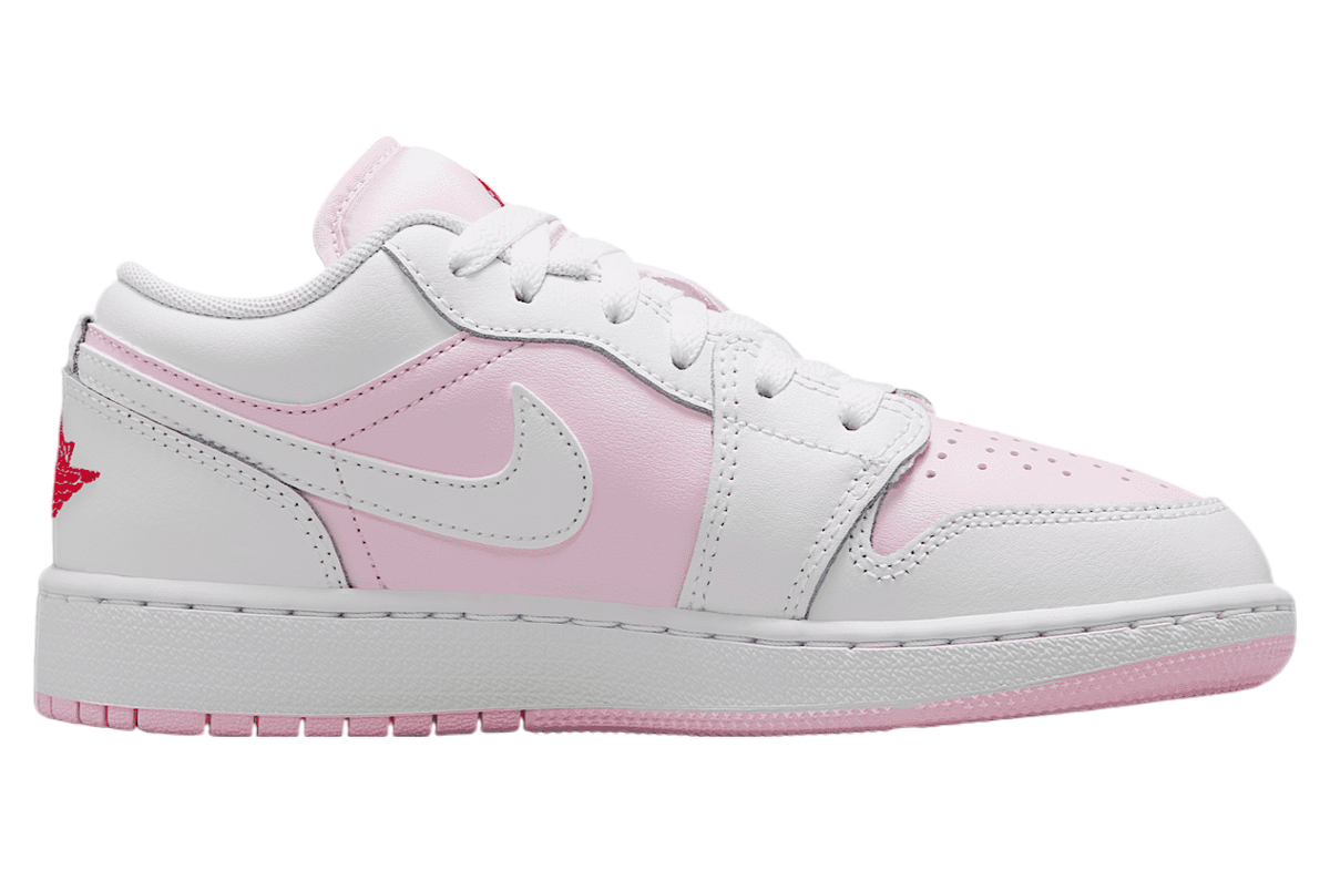 Air Jordan 1 Low GS Pink Foam / Fire Red - Image 3