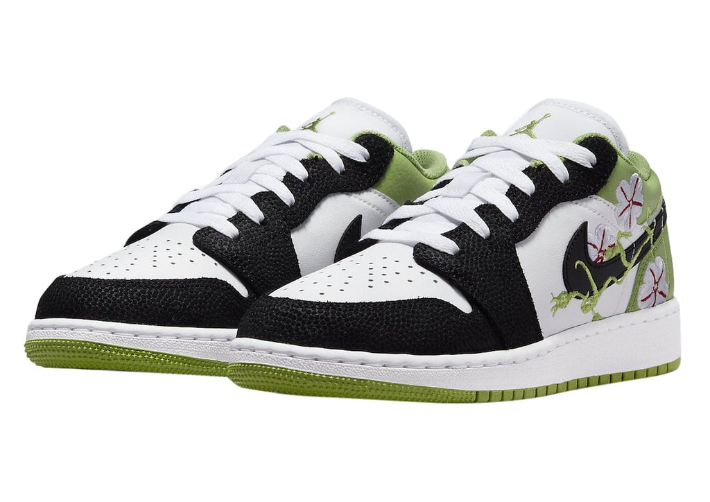 Air Jordan 1 Low GS White Black Green - Image 2