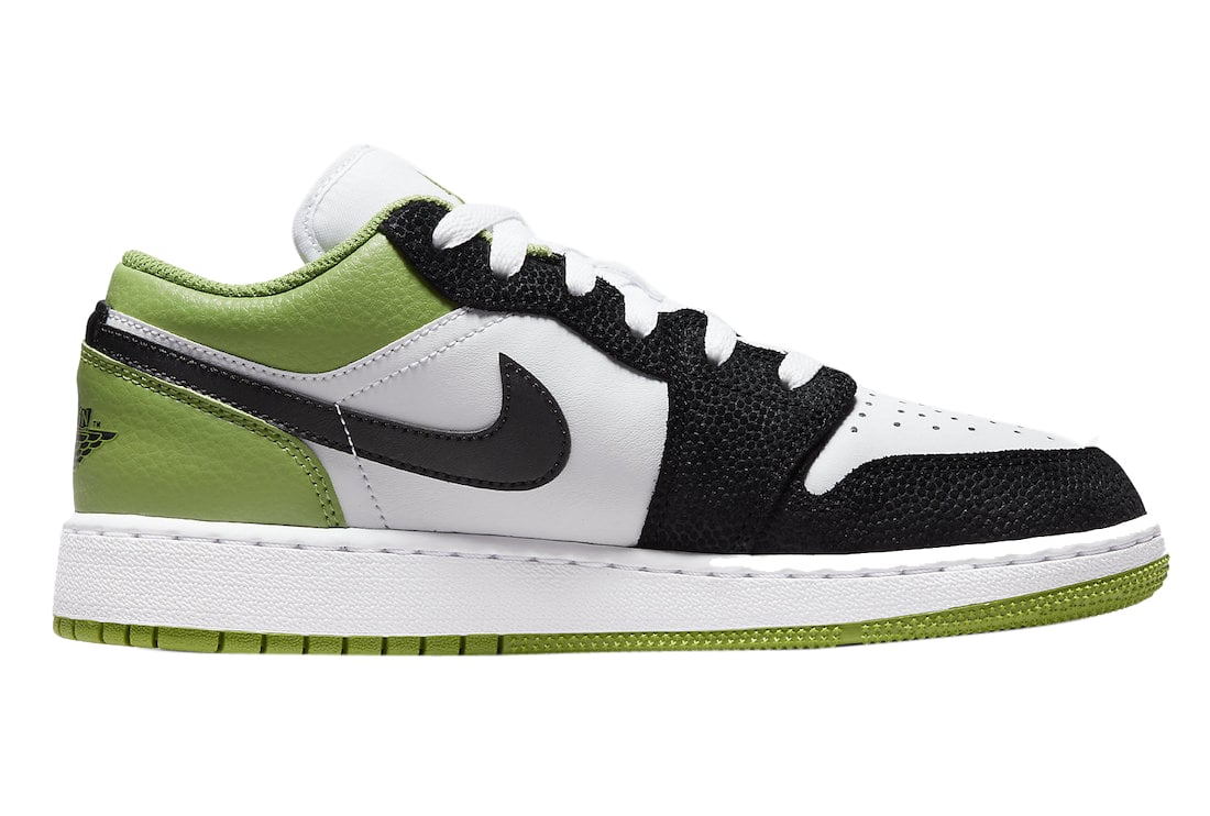 Air Jordan 1 Low GS White Black Green - Image 3