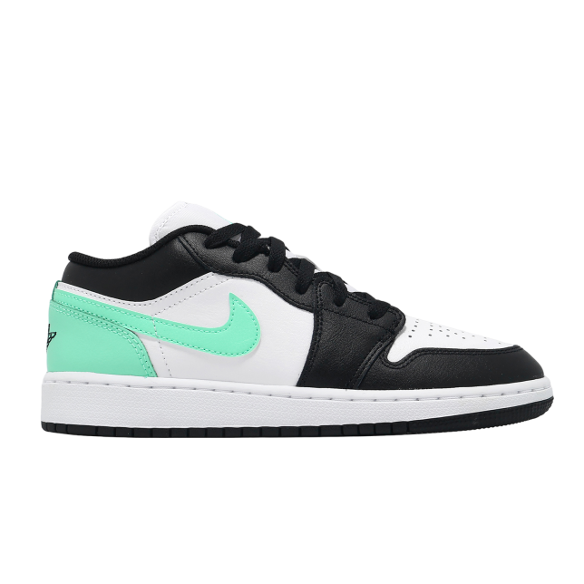Air Jordan 1 Low GS White / Black / Green Glow - Image 5
