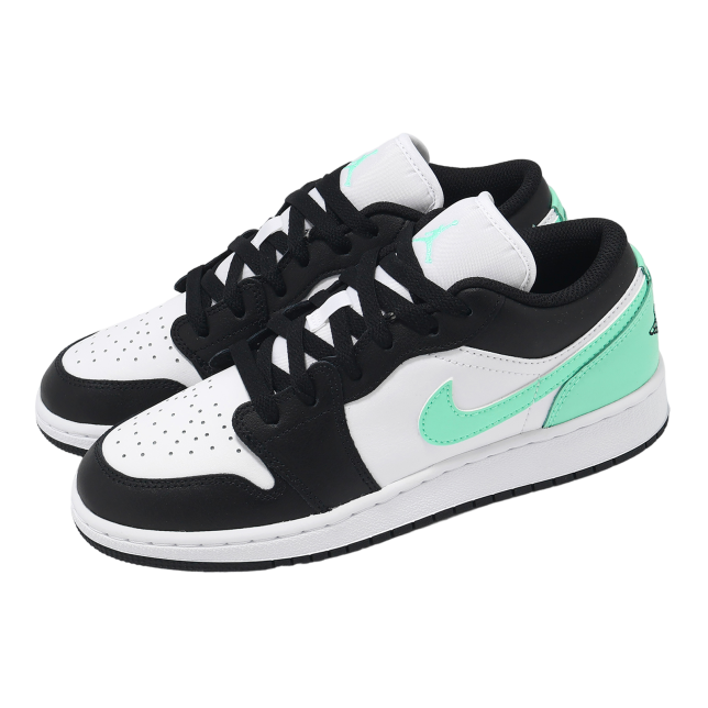 Air Jordan 1 Low GS White / Black / Green Glow - Image 8