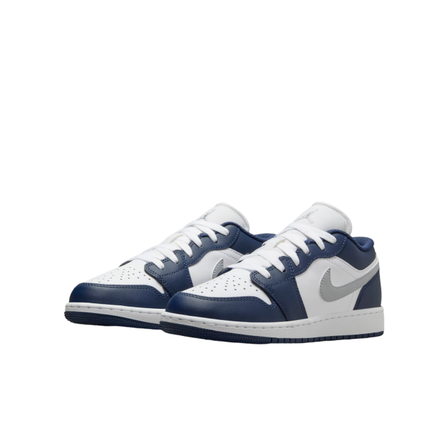 Air Jordan 1 Low GS White / Midnight Navy - Image 3