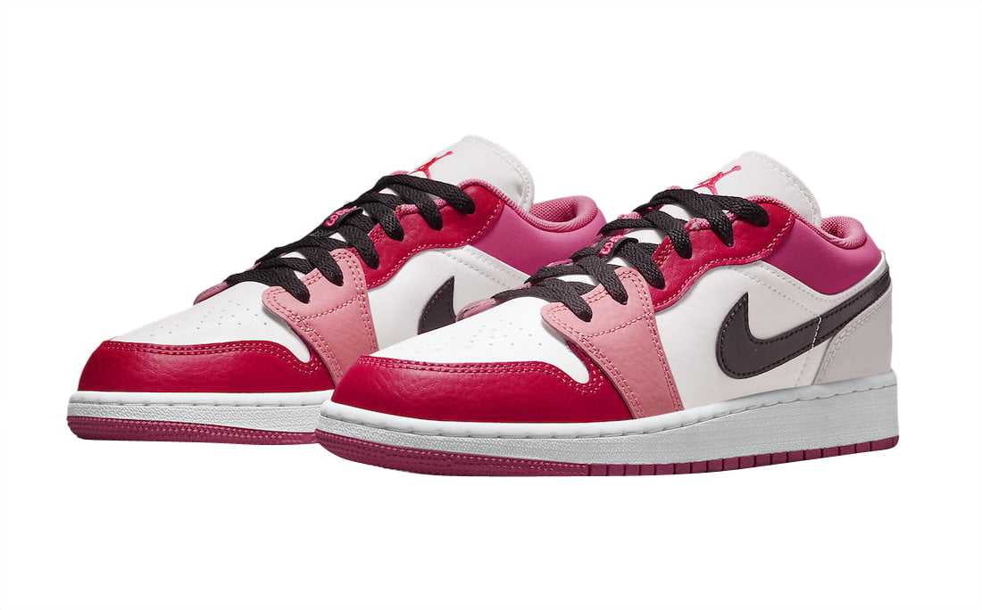 Air Jordan 1 Low GS White Pink Red - Image 2