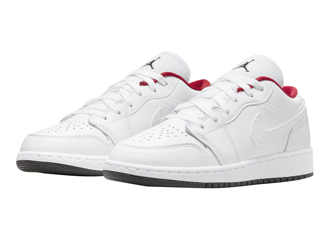 Air Jordan 1 Low GS White Red - Image 2