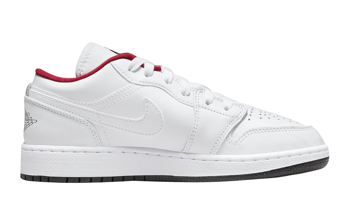 Air Jordan 1 Low GS White Red - Image 3