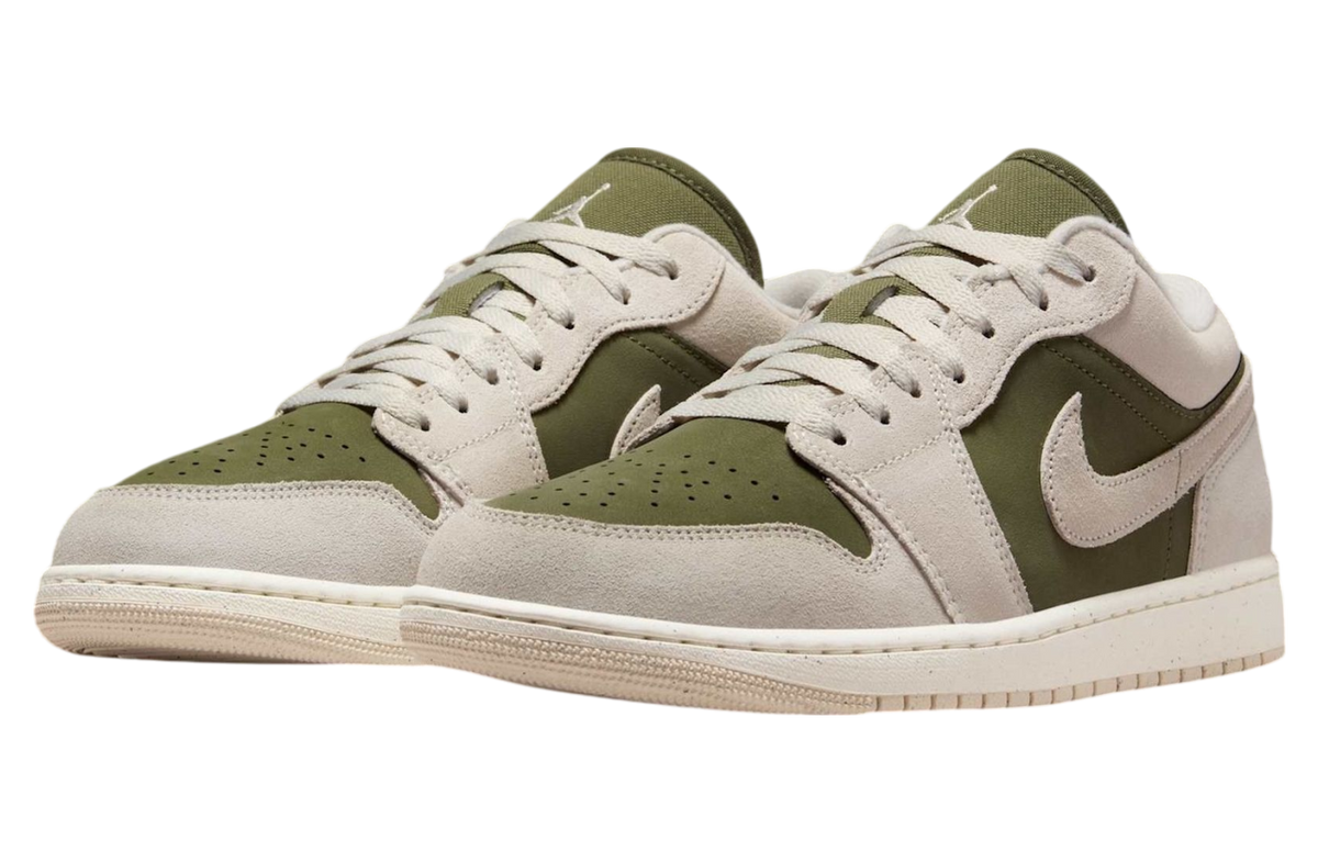 Air Jordan 1 Low Medium Olive / Sail - Image 3