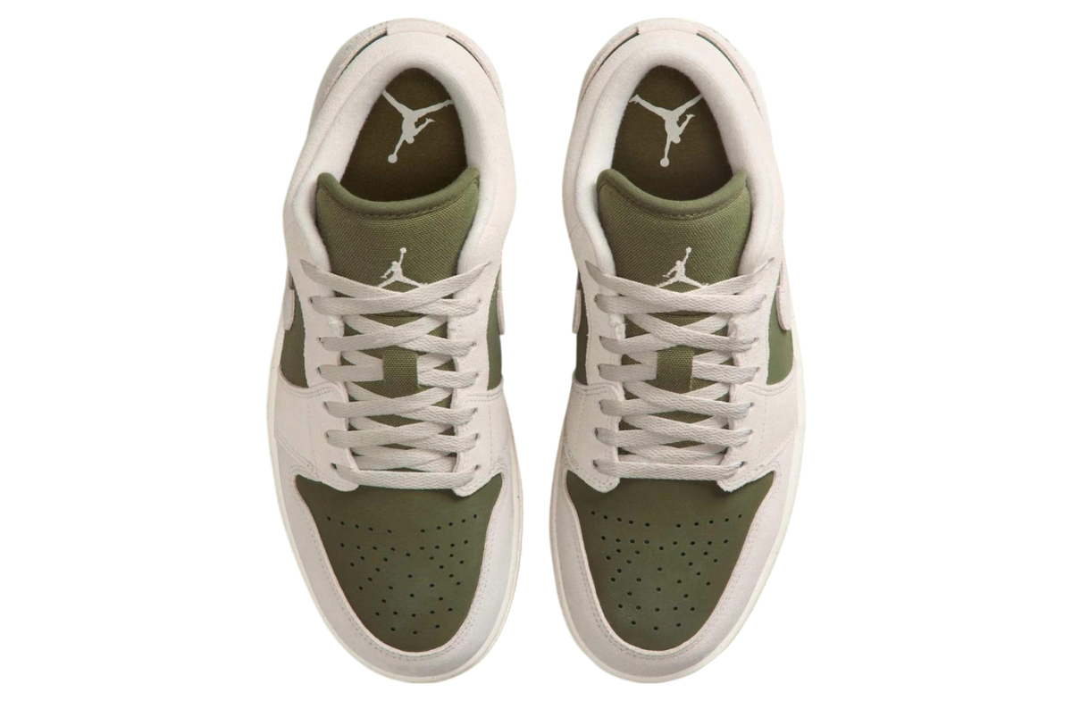 Air Jordan 1 Low Medium Olive / Sail - Image 6