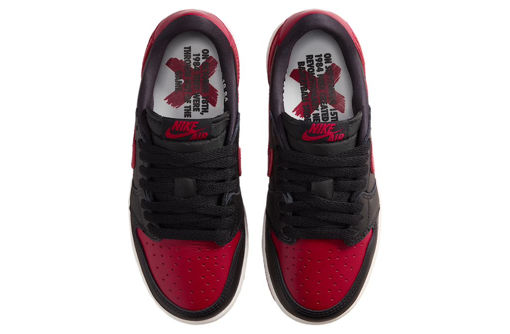 Air Jordan 1 Low OG Banned GS Black / Varsity Red - Image 4