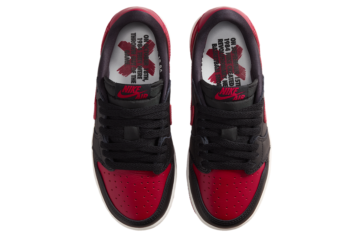 Air Jordan 1 Low OG Banned GS Black / Varsity Red - Image 4