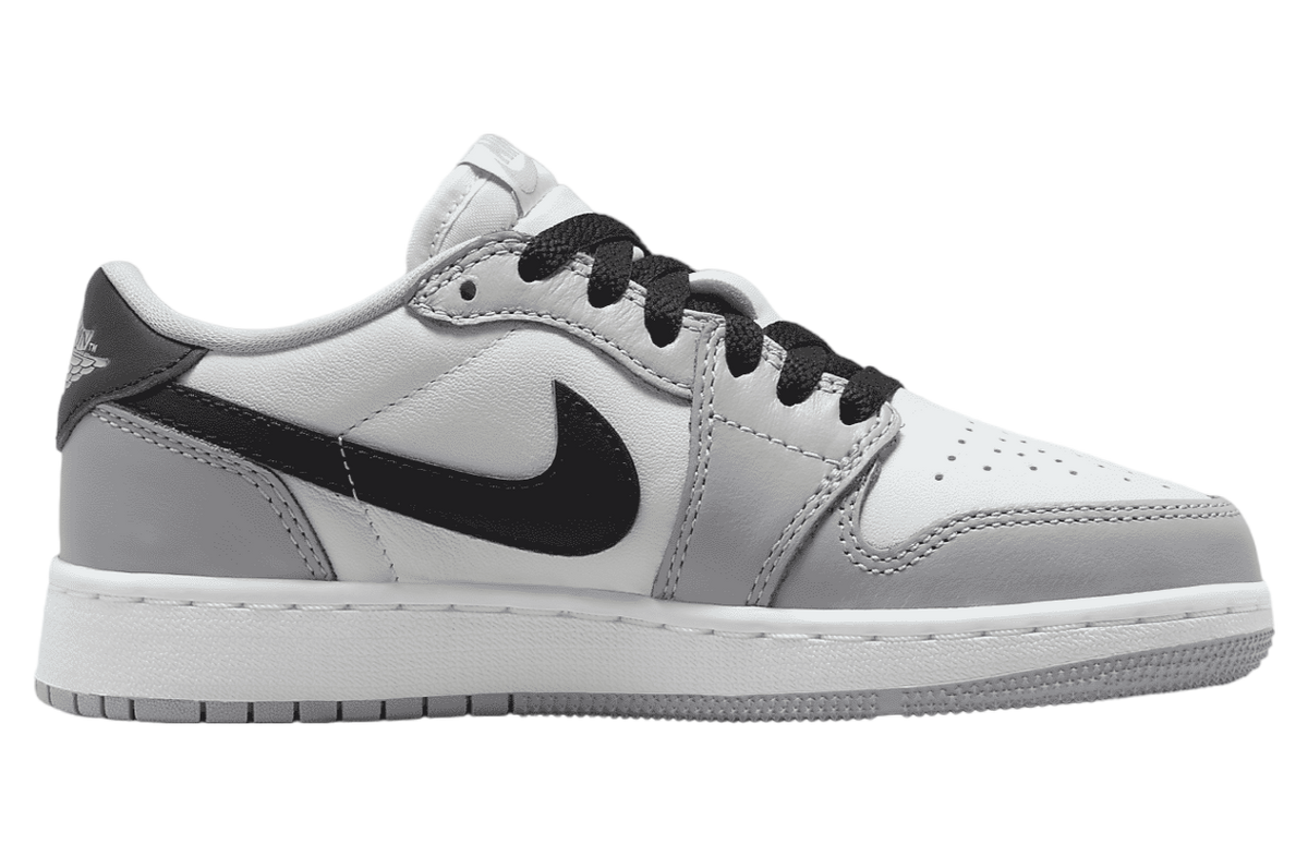 Air Jordan 1 Low OG Wolf Grey GS White / Wolf Grey - Image 3