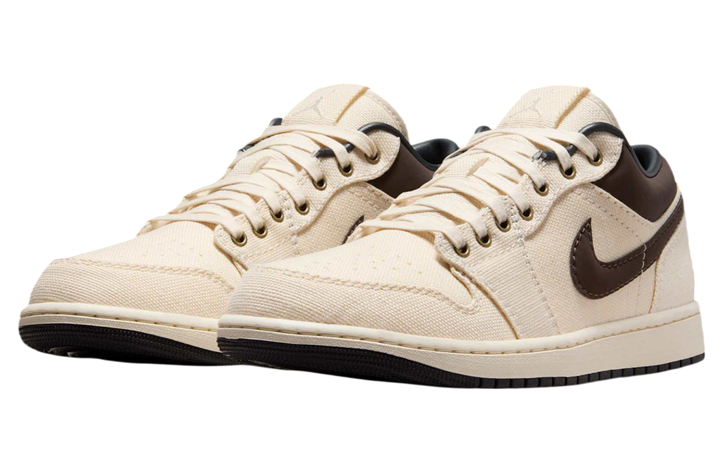 Air Jordan 1 Low Pale Ivory / Baroque Brown - Image 2