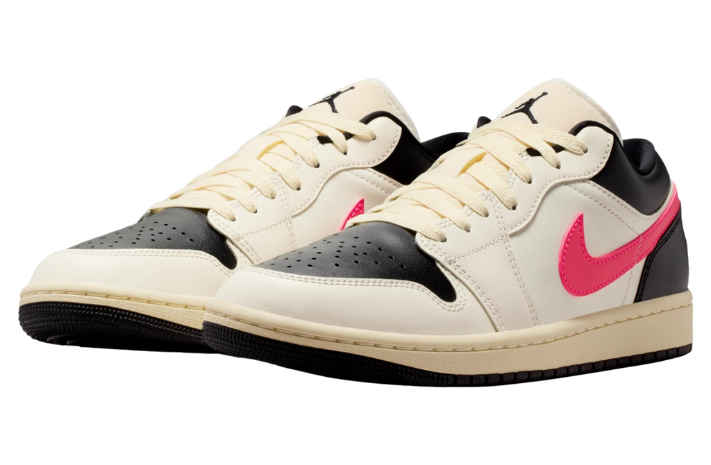 Air Jordan 1 Low Pale Ivory / Black / Racer Pink - Image 2