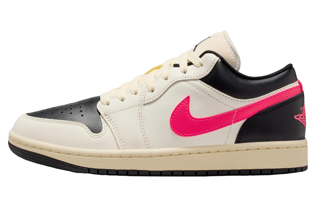 Air Jordan 1 Low Pale Ivory / Black / Racer Pink - Image 3