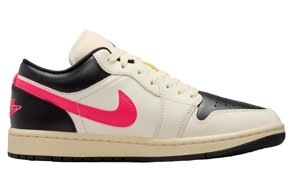 Air Jordan 1 Low Pale Ivory / Black / Racer Pink - Image 4
