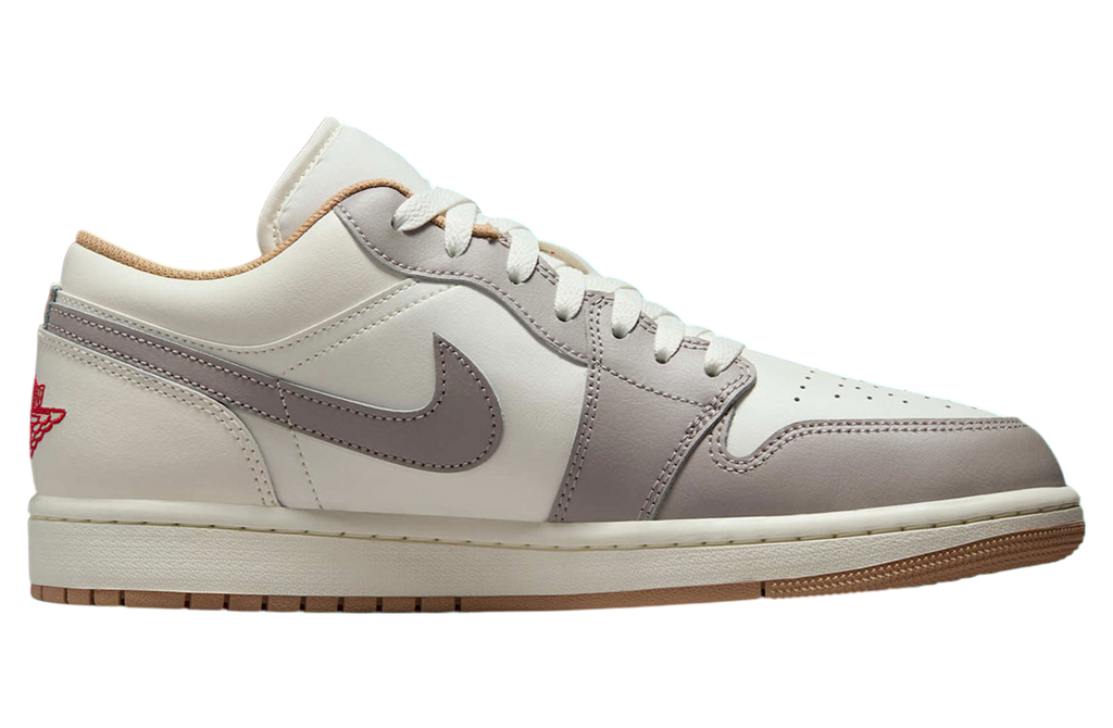 Air Jordan 1 Low Sail / Fire Red - Image 2