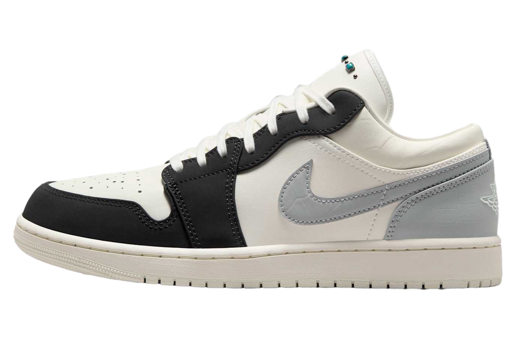 Air Jordan 1 Low Sail / Lt Smoke Grey - Image 2