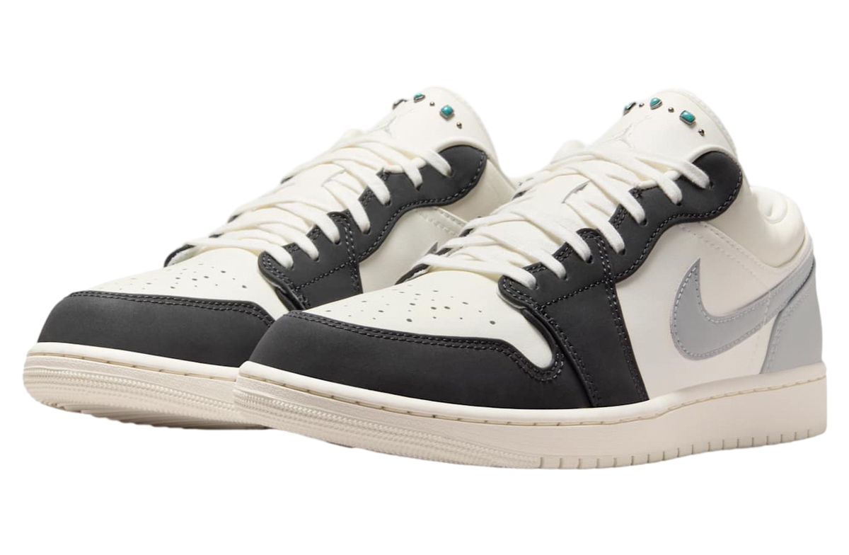 Air Jordan 1 Low Sail / Lt Smoke Grey - Image 8