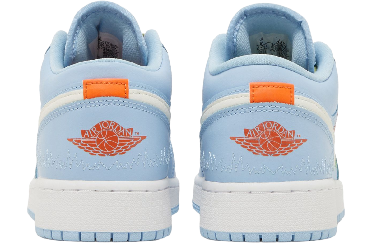 Air Jordan 1 Low SE GS Blue Stitch - Image 4