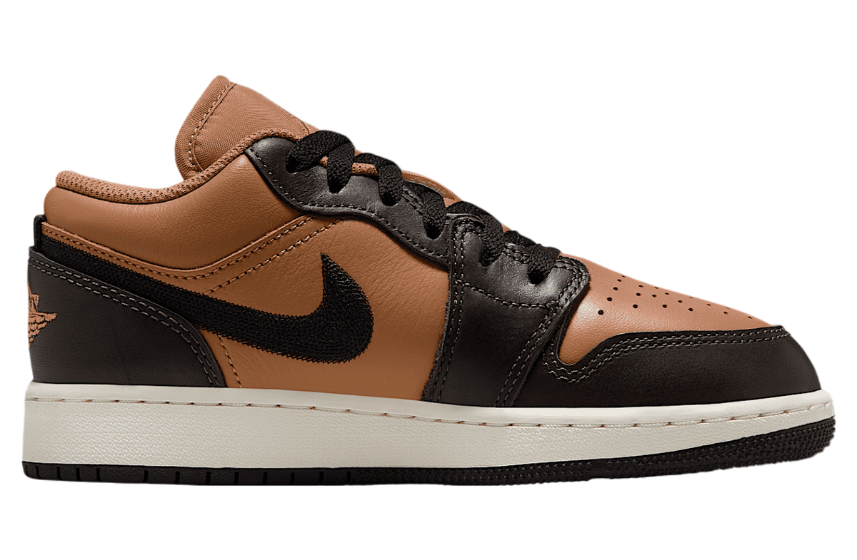 Air Jordan 1 Low SE GS Flax / Baroque Brown - Image 3