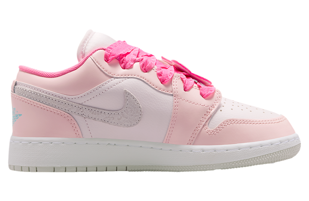 Air Jordan 1 Low SE GS Pink Bloom / Pearl Pink - Image 3