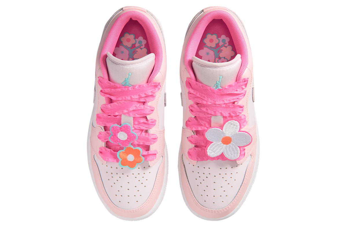 Air Jordan 1 Low SE GS Pink Bloom / Pearl Pink - Image 4