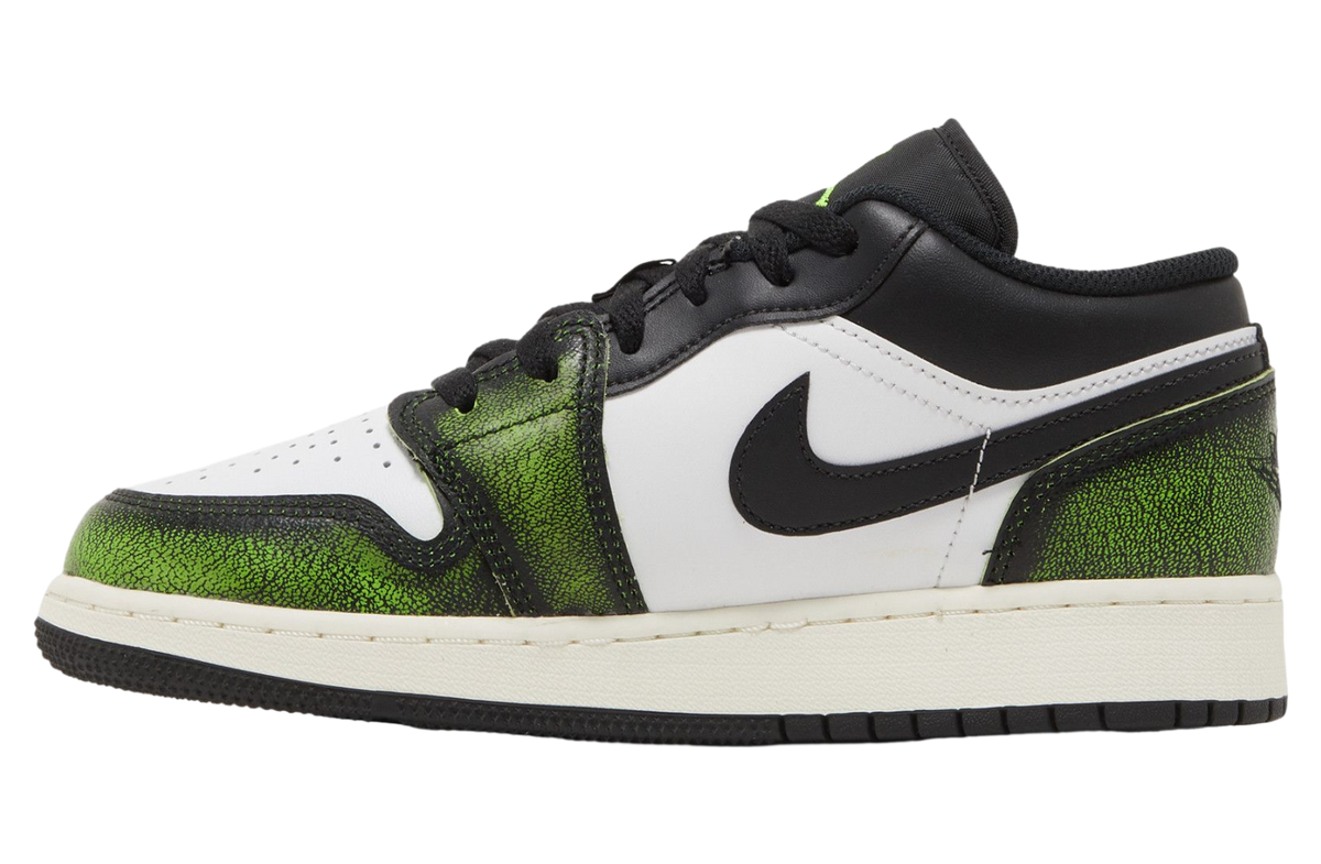 Air Jordan 1 Low SE GS Wear-Away-Electric Green - Image 2