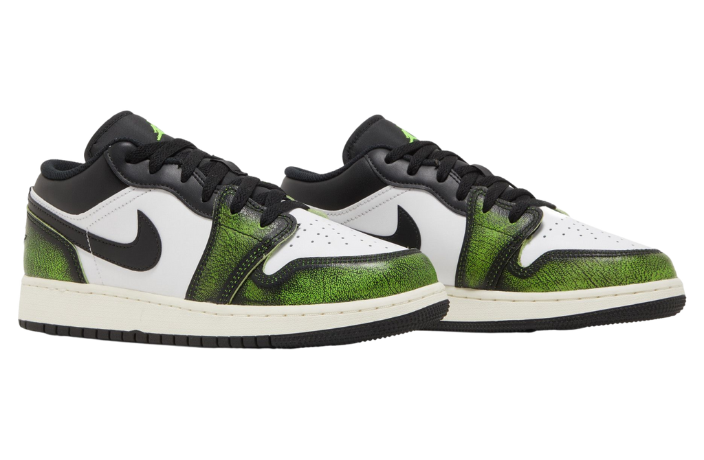 Air Jordan 1 Low SE GS Wear-Away-Electric Green - Image 5