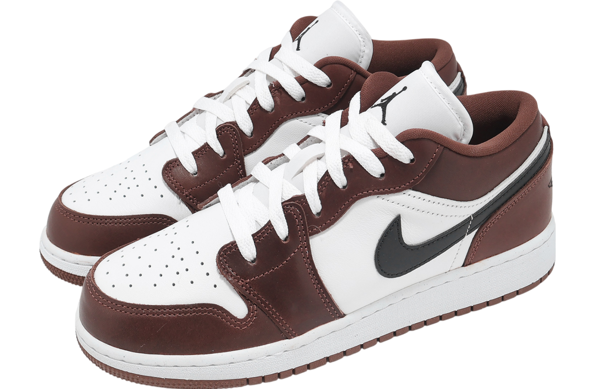 Air Jordan 1 Low SE GS White / Black / Dark Pony - Image 8