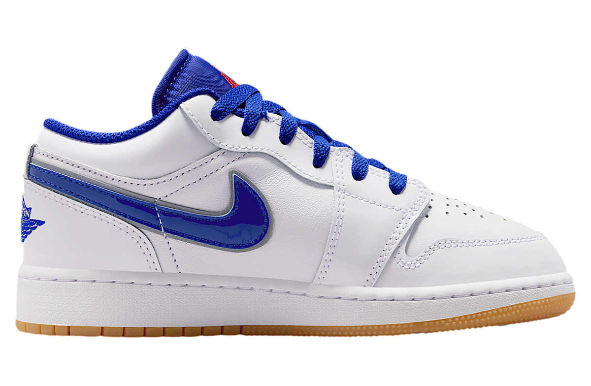 Air Jordan 1 Low SE GS White / Old Royal - Image 3