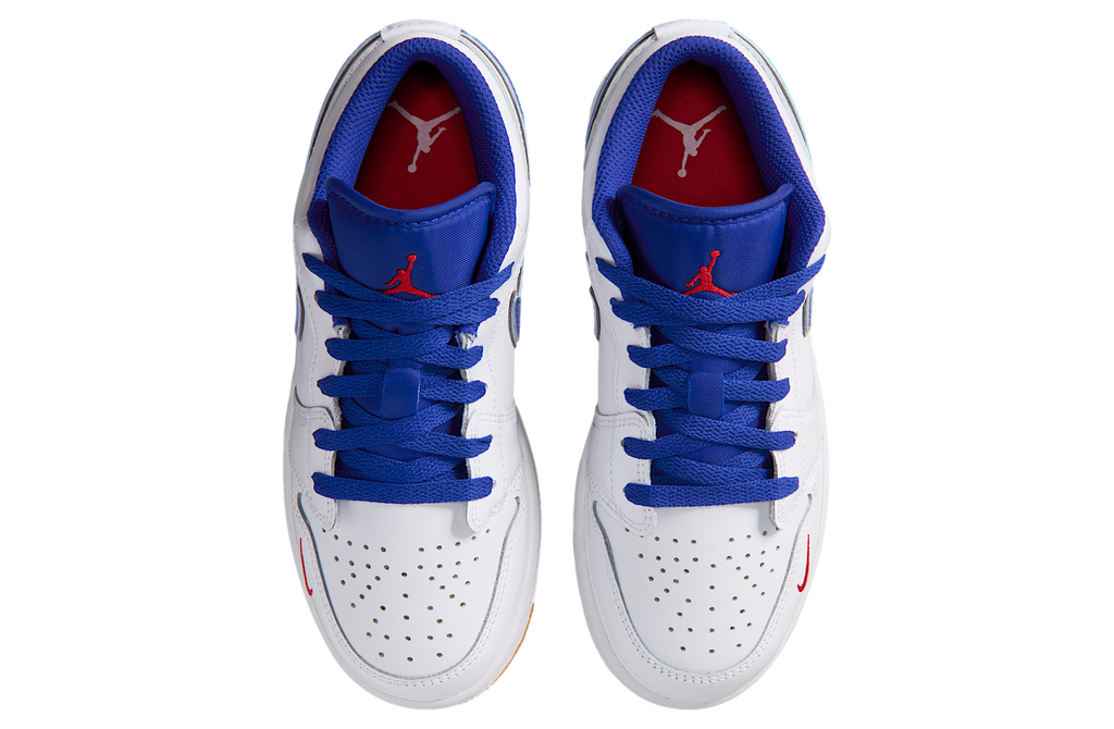Air Jordan 1 Low SE GS White / Old Royal - Image 4