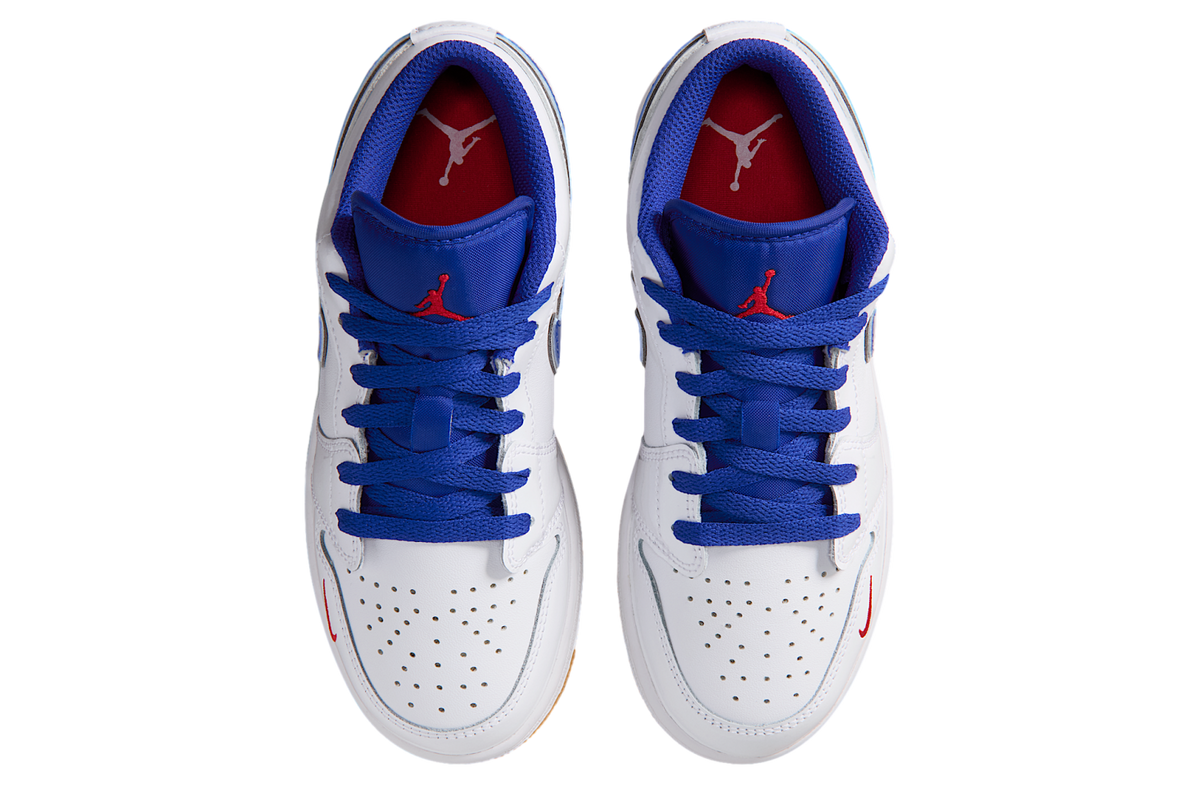 Air Jordan 1 Low SE GS White / Old Royal - Image 4
