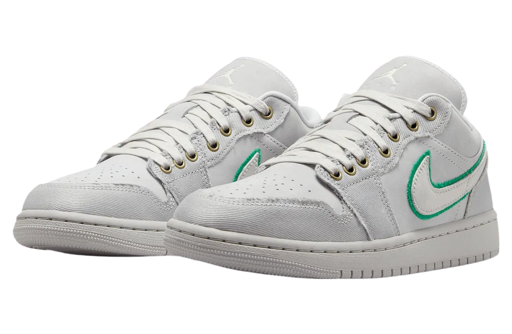Air Jordan 1 Low SE WMNS Grey / Green - Image 2