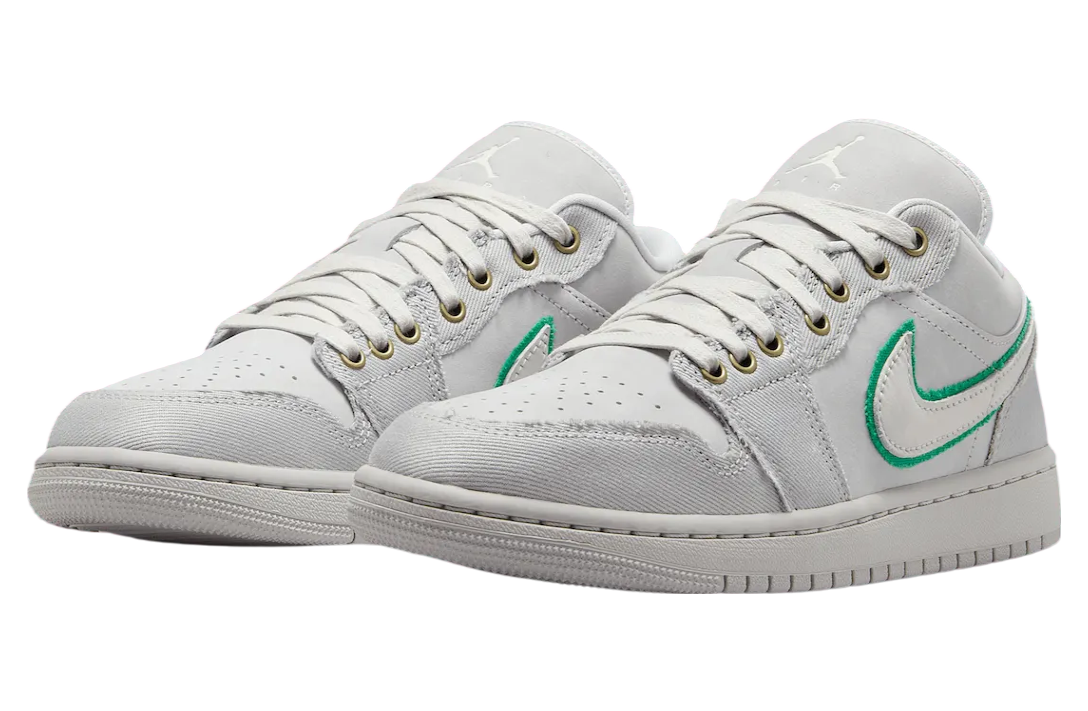 Air Jordan 1 Low SE WMNS Grey / Green - Image 2