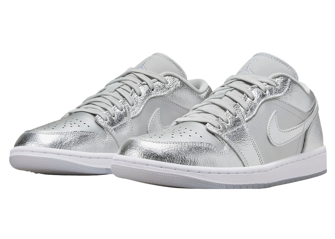 Air Jordan 1 Low SE WMNS Metallic Silver - Image 2