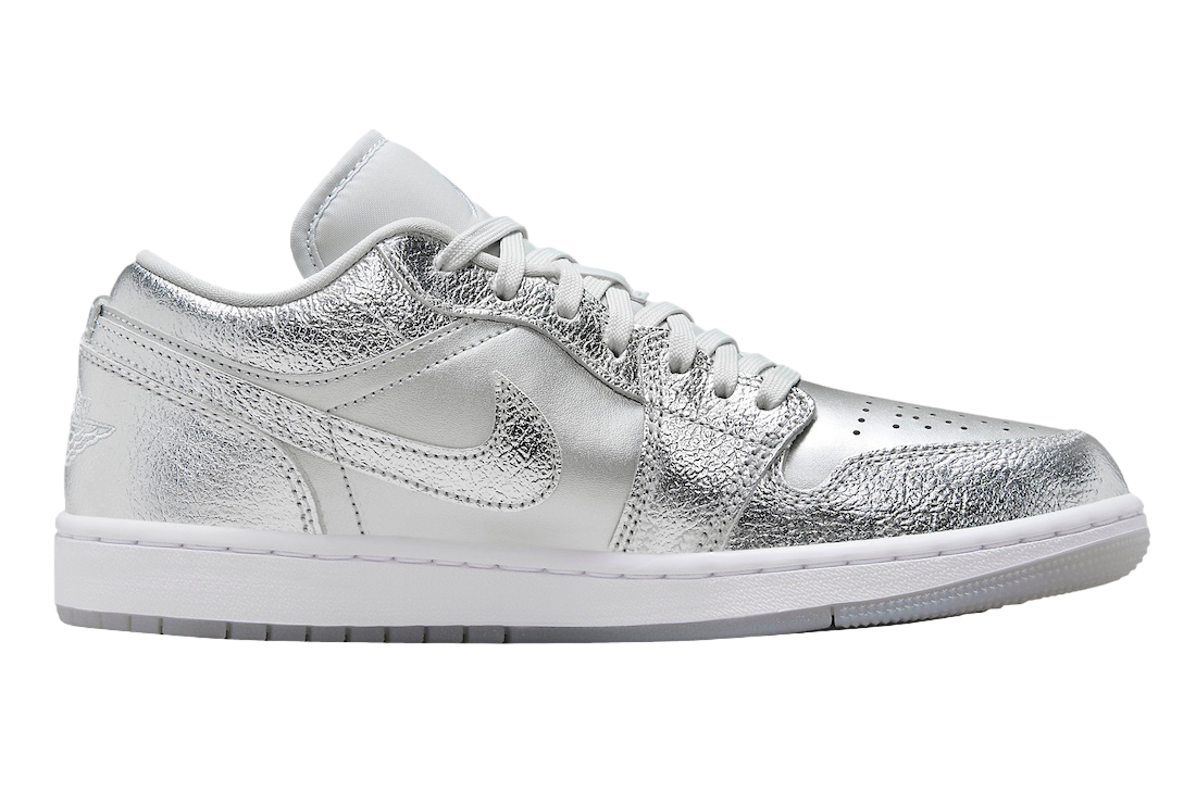 Air Jordan 1 Low SE WMNS Metallic Silver - Image 3
