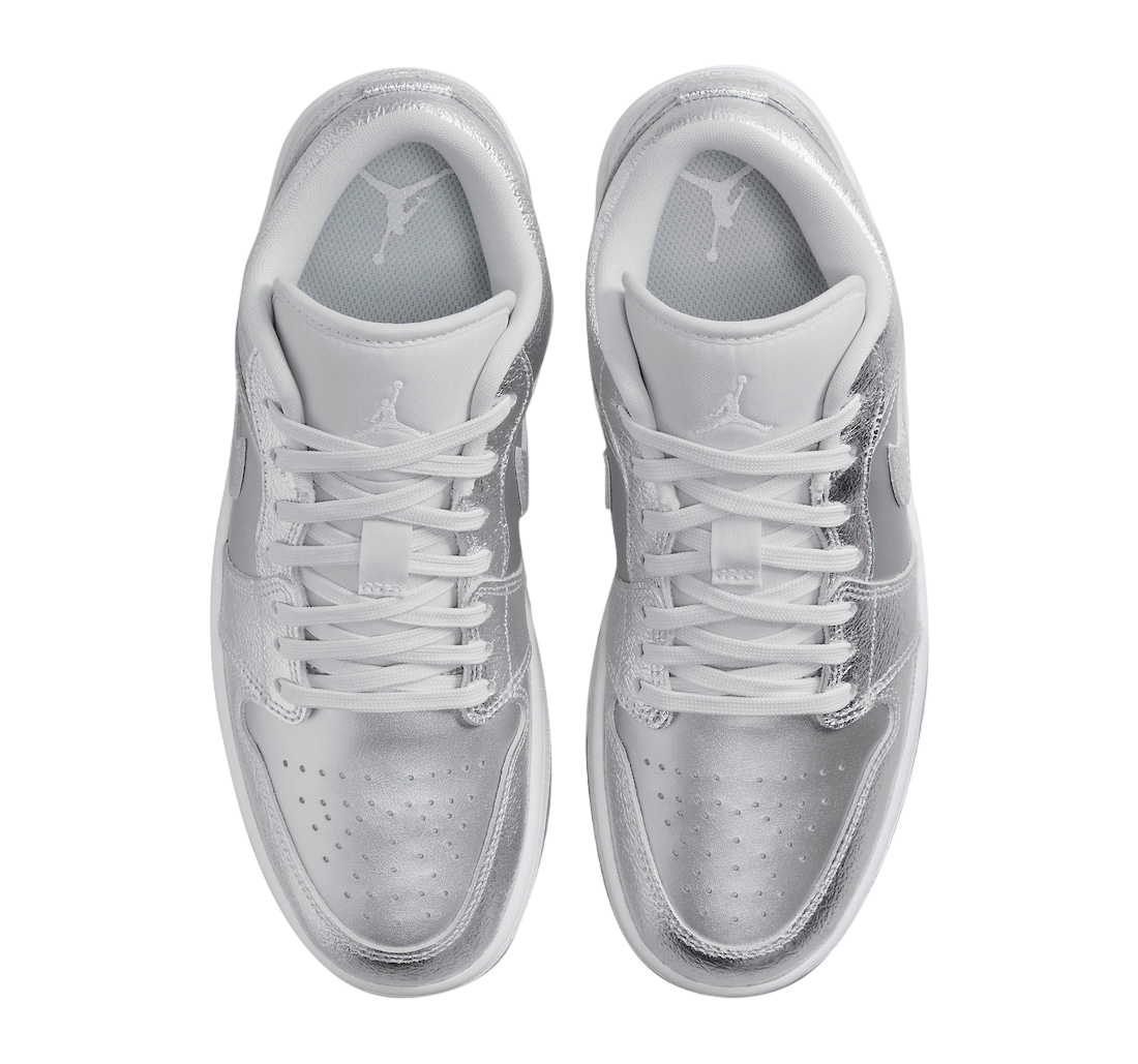 Air Jordan 1 Low SE WMNS Metallic Silver - Image 4