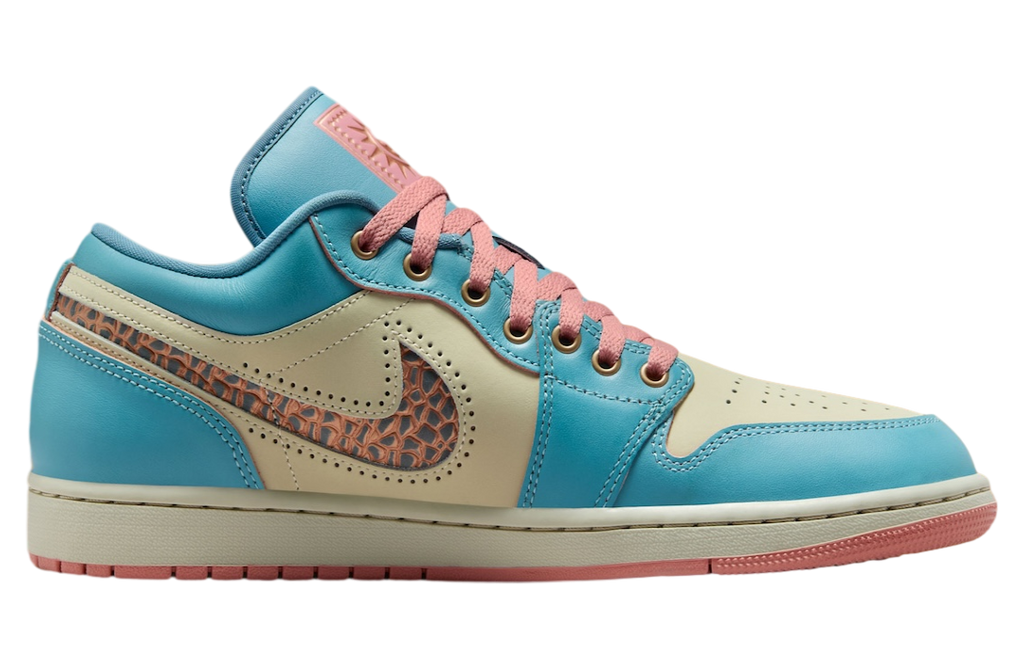 Air Jordan 1 Low Somos Eternos Denim Turquoise / Red Stardust - Image 3